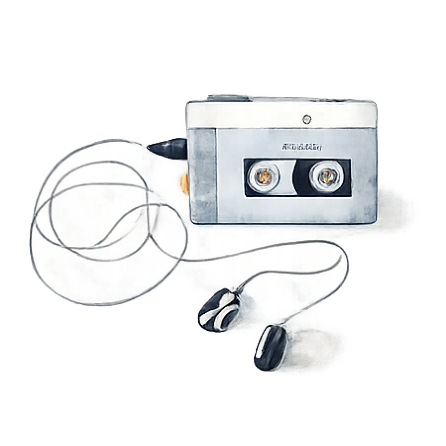 Illustrated icon of headphones
