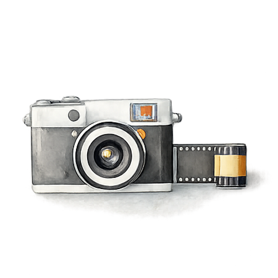 Illustrated icon of camera